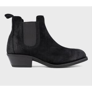 Frye Supply Safety Crafted Chelsea Workboots Womens Size 8 Black Oiled Suede